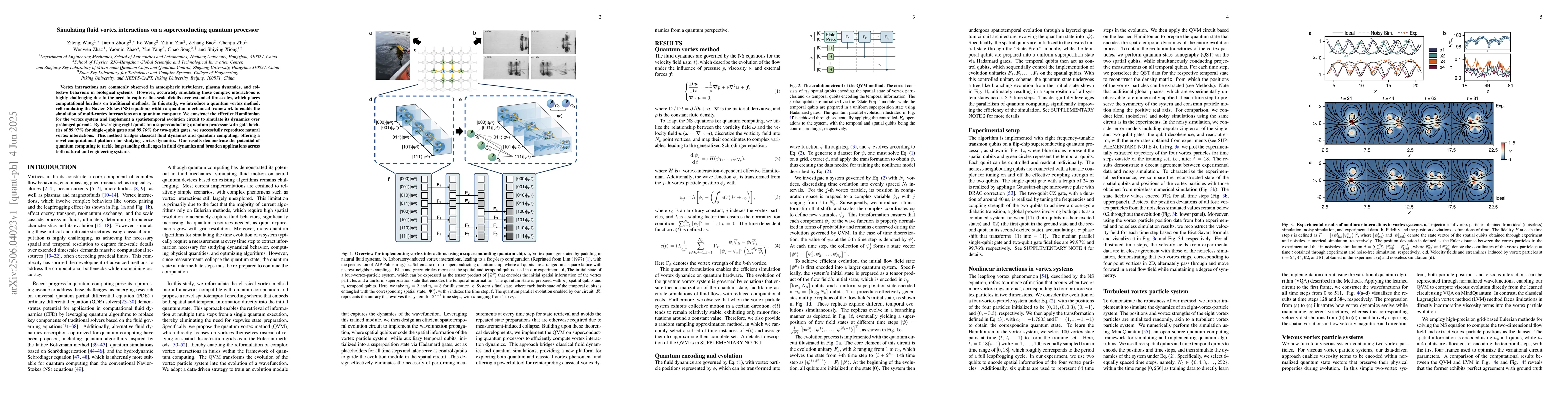 Thumbnail for Simulating fluid vortex interactions on a superconducting quantum
  processor