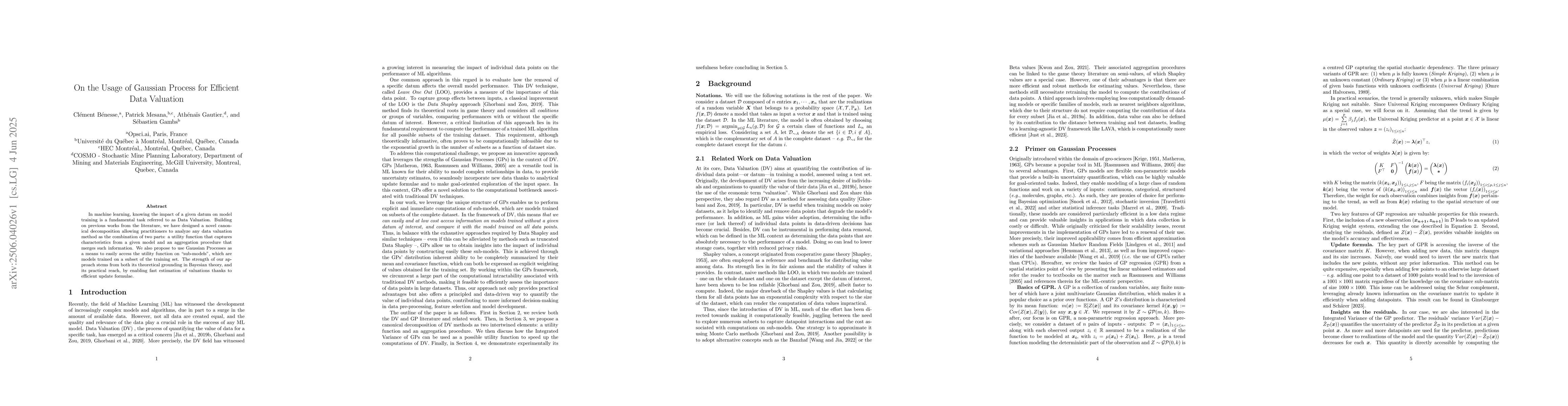 Thumbnail for On the Usage of Gaussian Process for Efficient Data Valuation