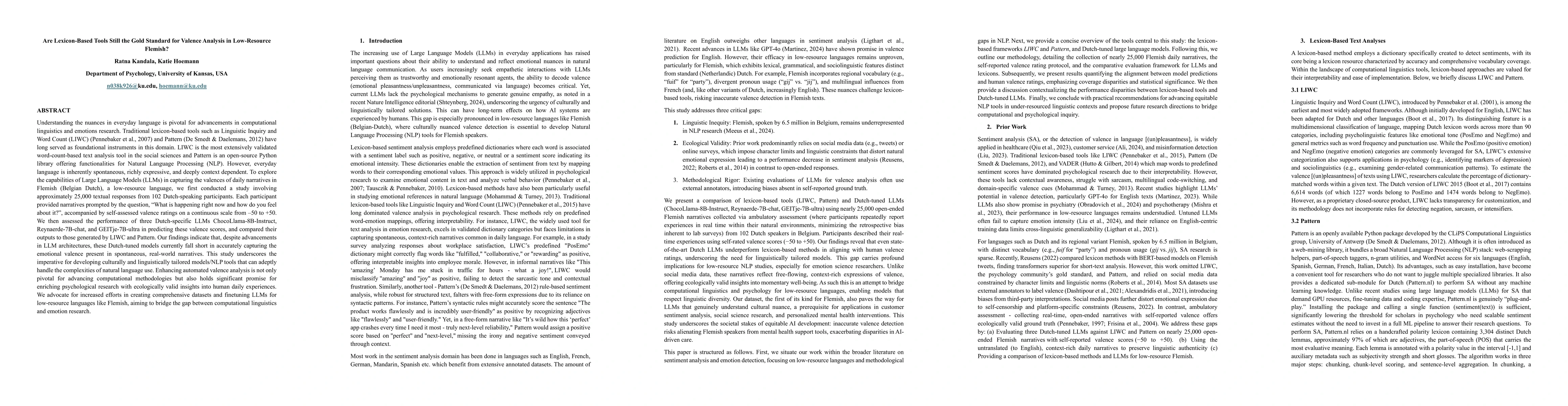 Thumbnail for Are Lexicon-Based Tools Still the Gold Standard for Valence Analysis in
  Low-Resource Flemish?