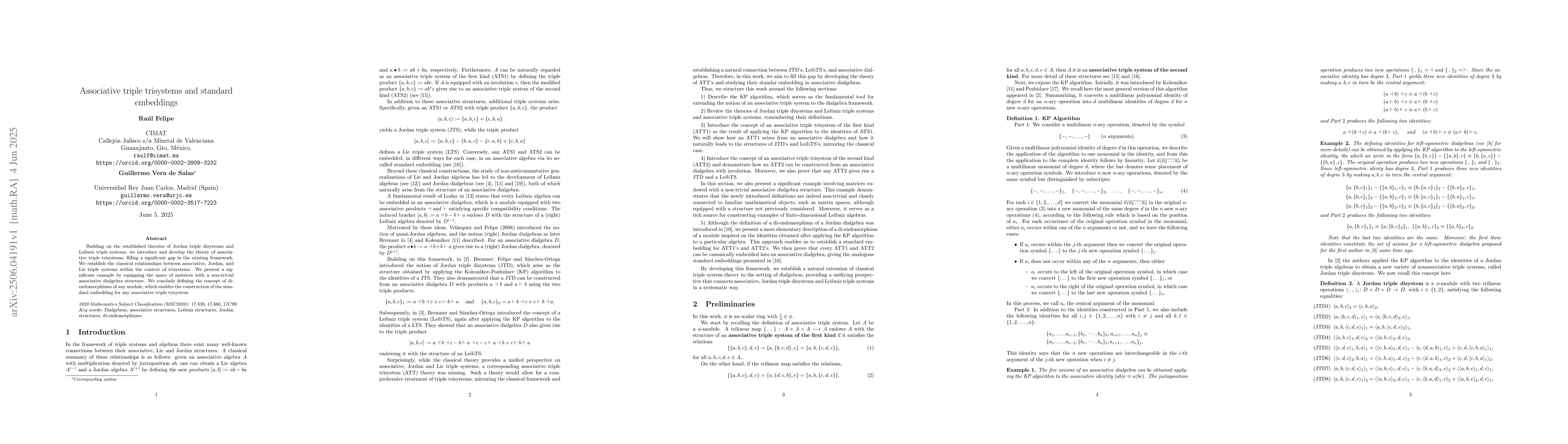Thumbnail for Associative triple trisystems and standard embeddings
