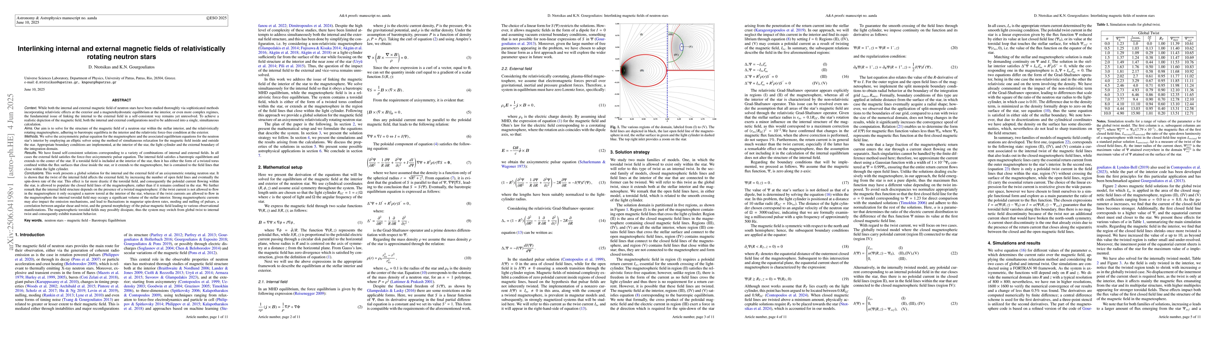 Thumbnail for Interlinking internal and external magnetic fields of relativistically
  rotating neutron stars