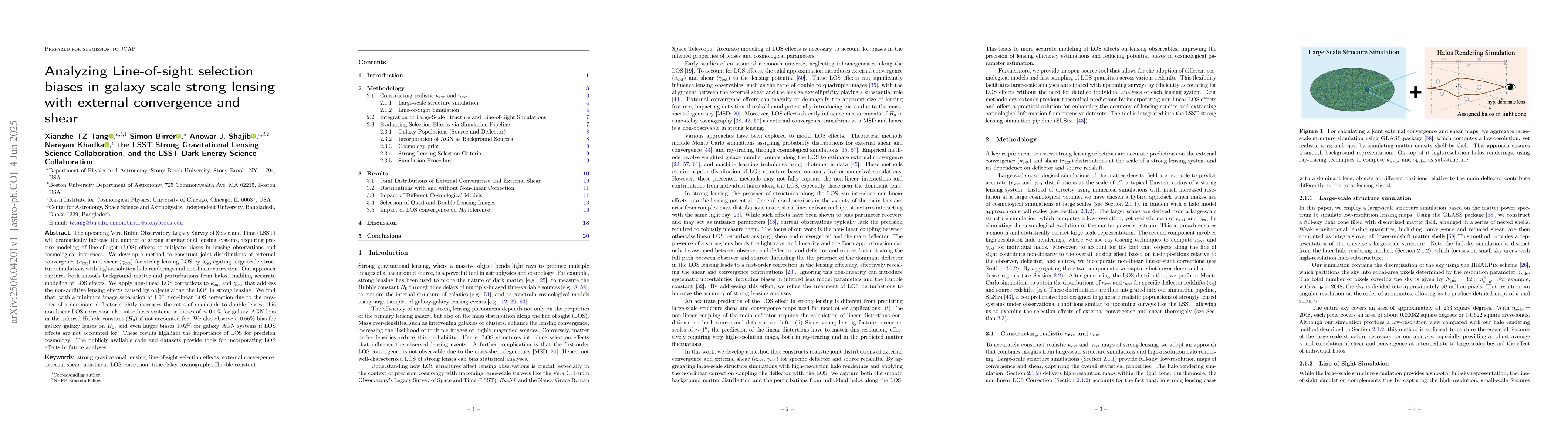 Thumbnail for Analyzing Line-of-sight selection biases in galaxy-scale strong lensing
  with external convergence and shear