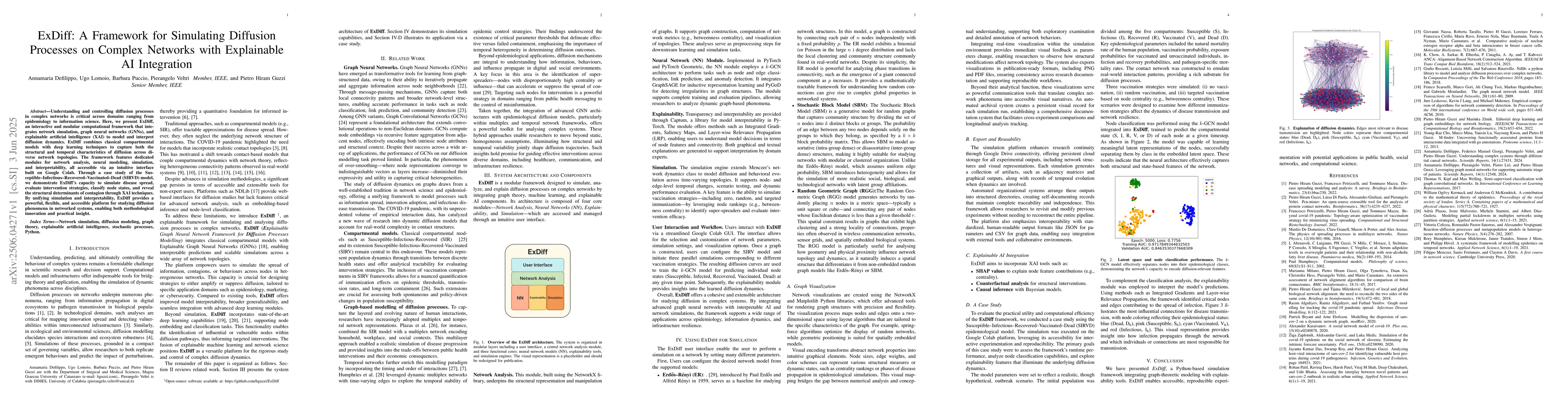 Thumbnail for ExDiff: A Framework for Simulating Diffusion Processes on Complex
  Networks with Explainable AI Integration