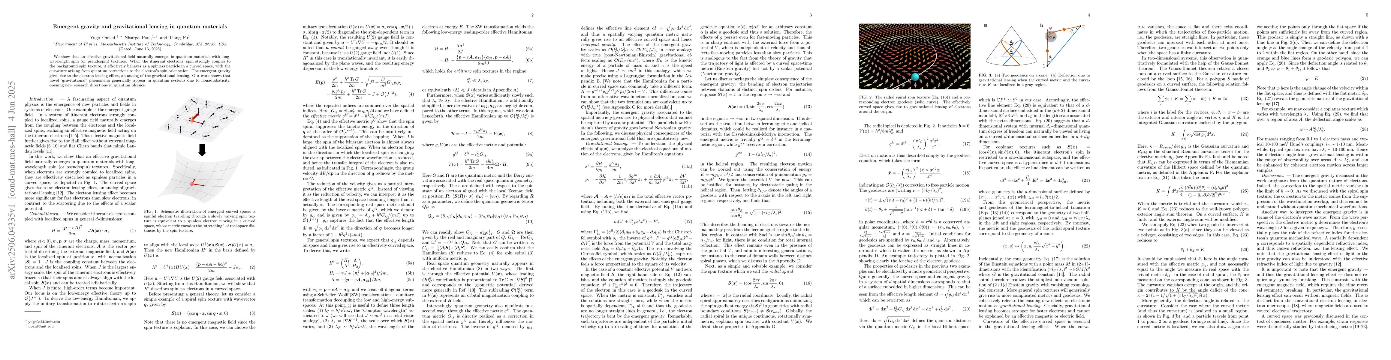 Thumbnail for Emergent gravity and gravitational lensing in quantum materials