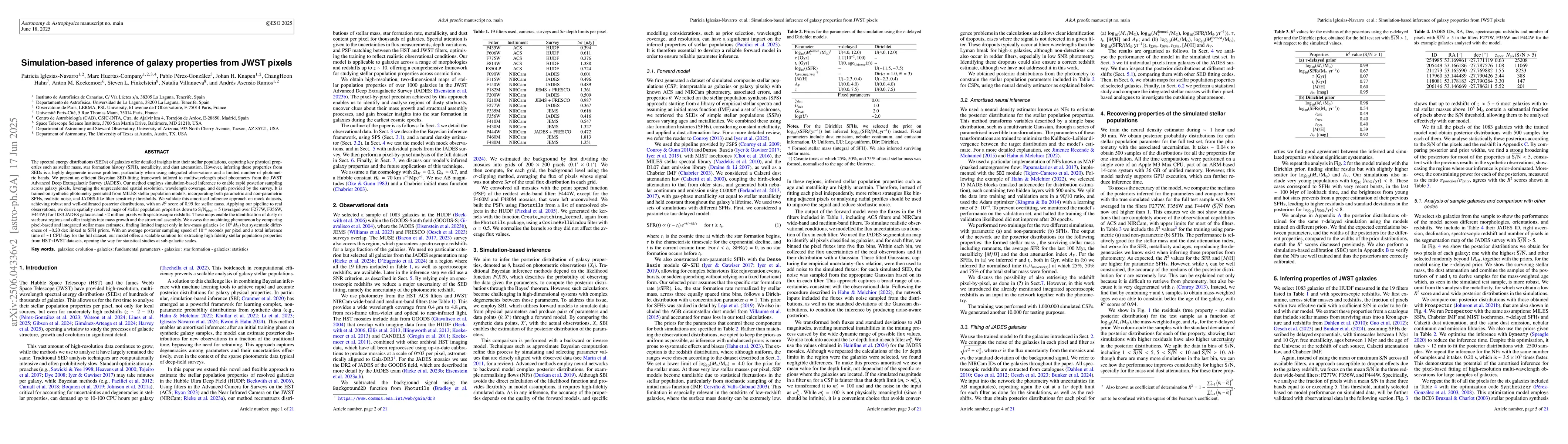 Thumbnail for Simulation-based inference of galaxy properties from JWST pixels