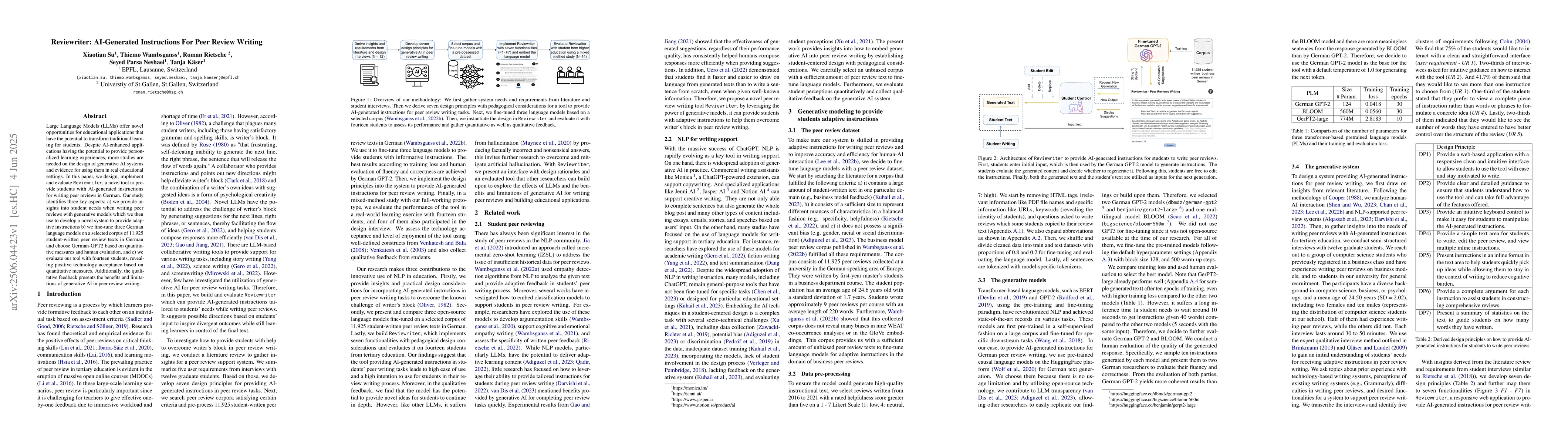 Thumbnail for Reviewriter: AI-Generated Instructions For Peer Review Writing