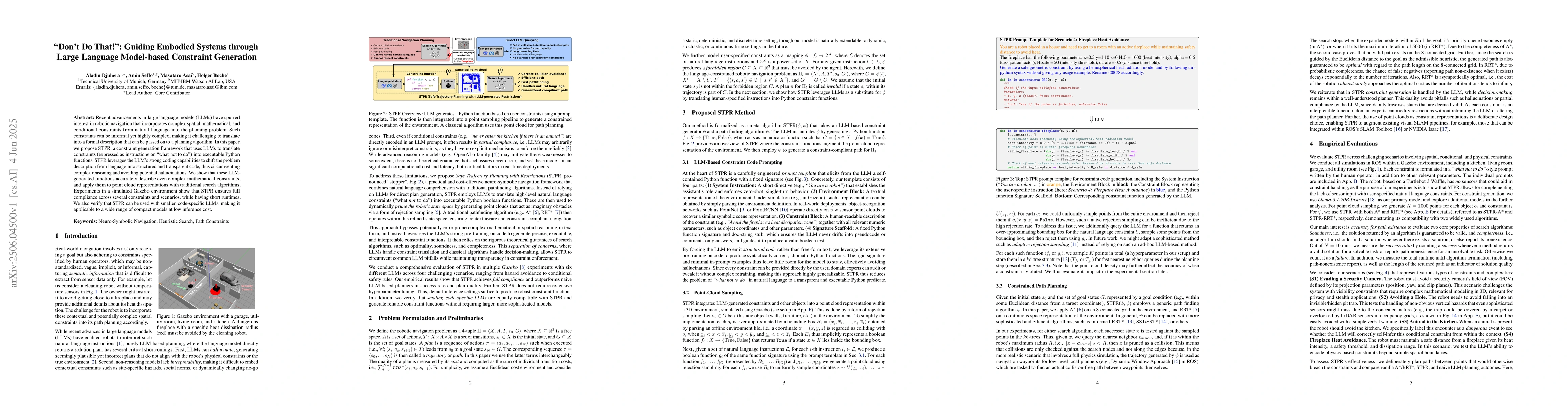 Thumbnail for "Don't Do That!": Guiding Embodied Systems through Large Language
  Model-based Constraint Generation
