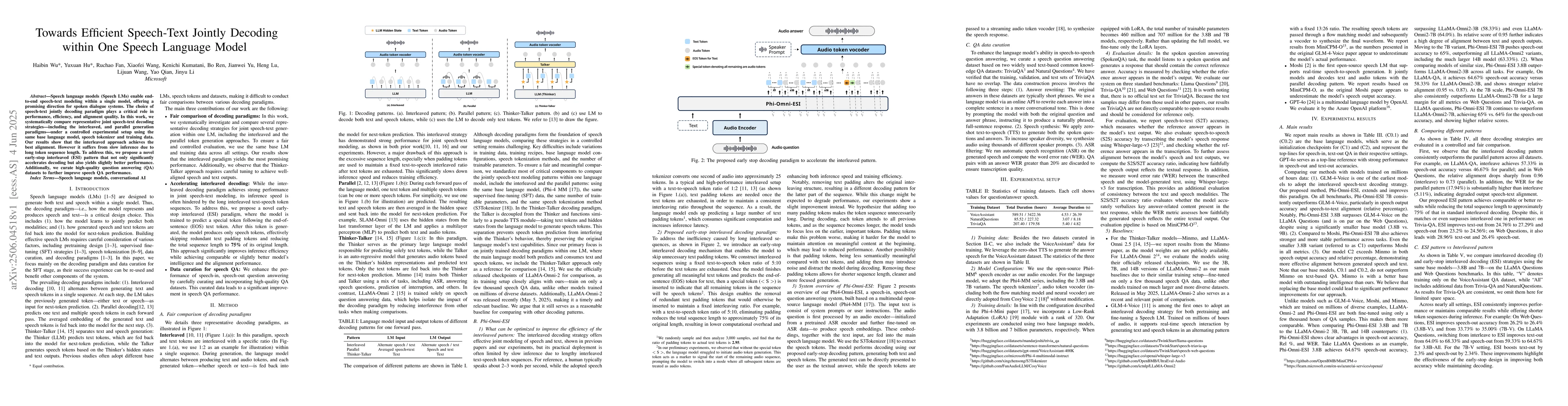 Thumbnail for Towards Efficient Speech-Text Jointly Decoding within One Speech
  Language Model
