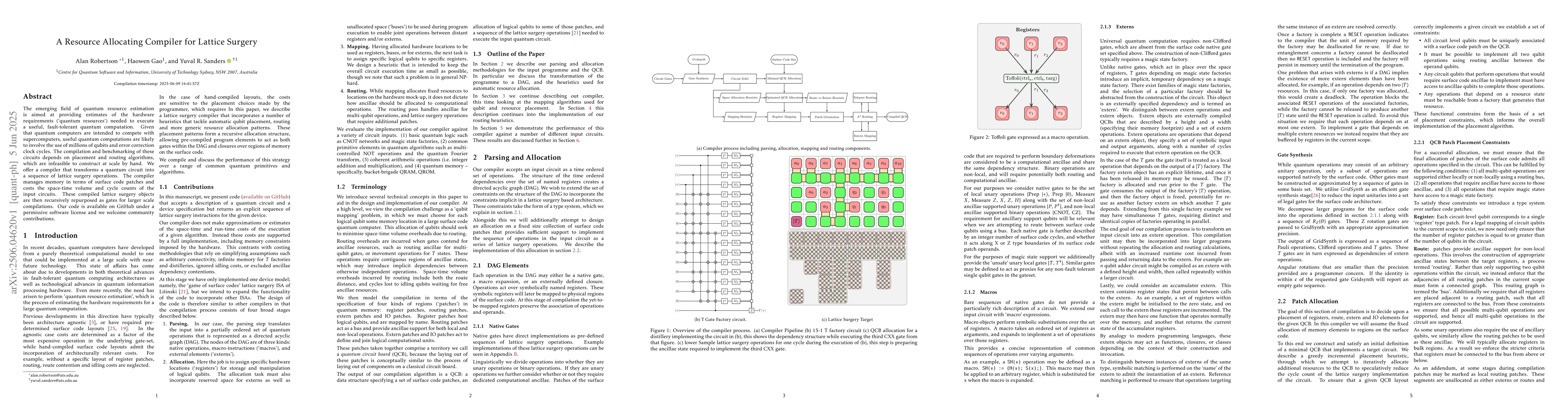 Thumbnail for A Resource Allocating Compiler for Lattice Surgery