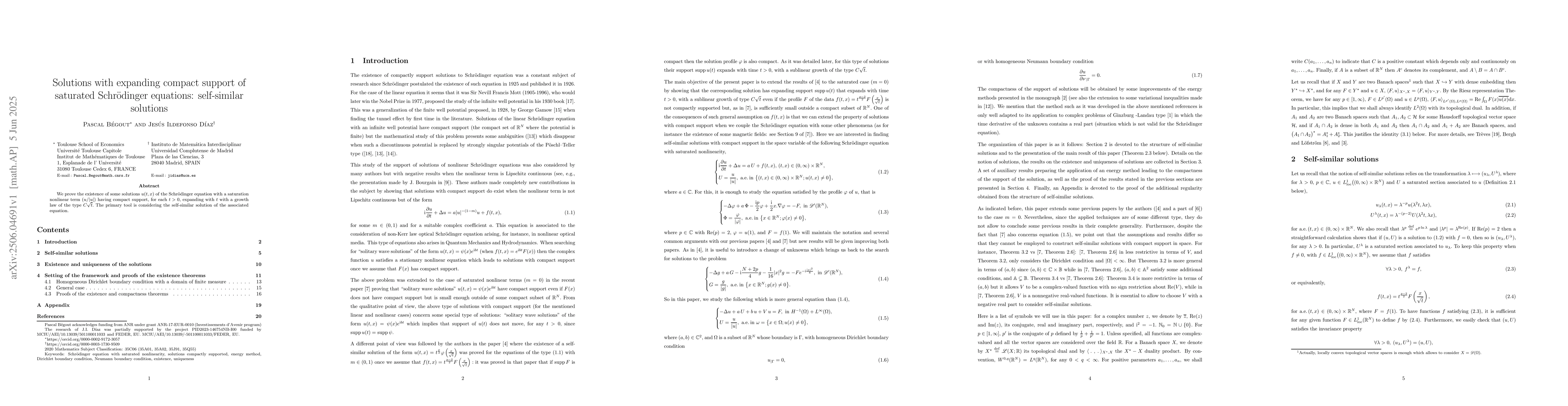Thumbnail for Solutions with expanding compact support of saturated Schr{ö}dinger
  equations: self-similar solutions