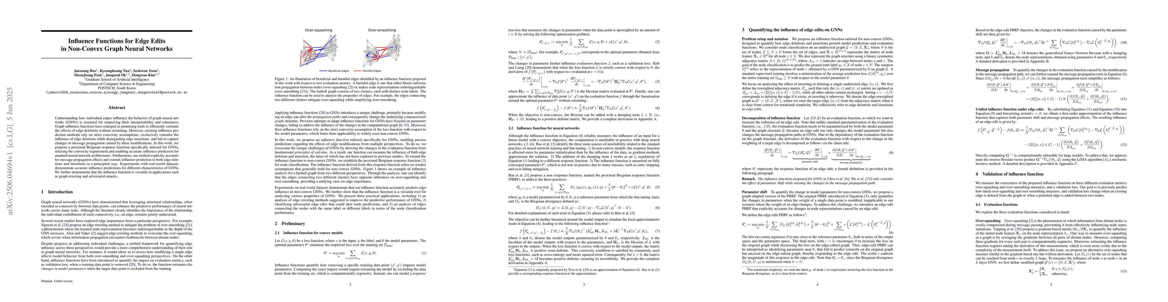 Thumbnail for Influence Functions for Edge Edits in Non-Convex Graph Neural Networks