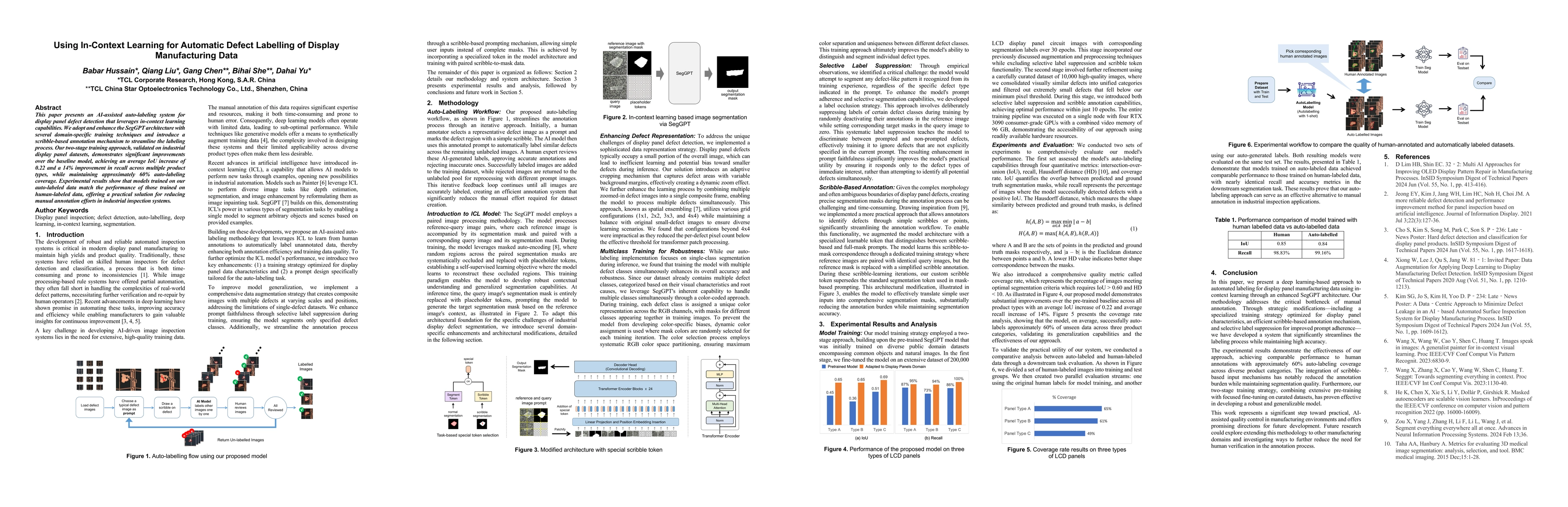 Thumbnail for Using In-Context Learning for Automatic Defect Labelling of Display
  Manufacturing Data
