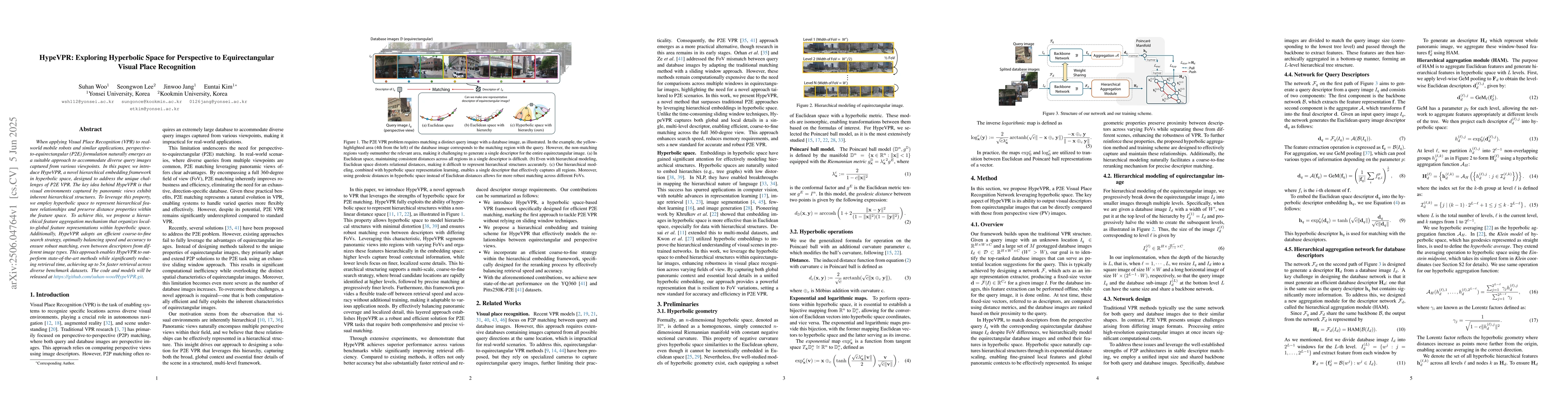 Thumbnail for HypeVPR: Exploring Hyperbolic Space for Perspective to Equirectangular
  Visual Place Recognition