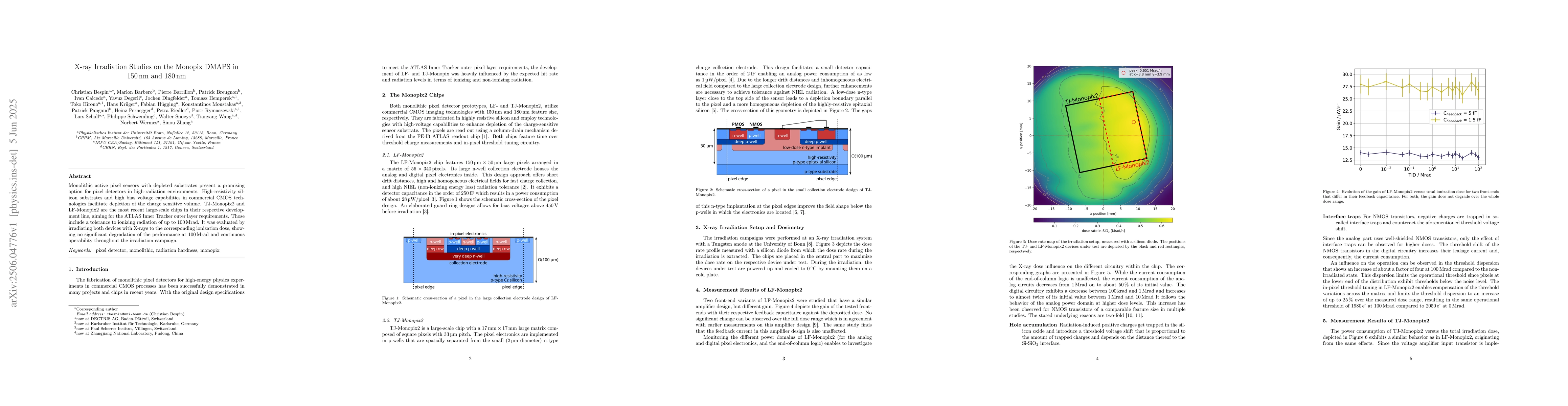 Thumbnail for X-ray Irradiation Studies on the Monopix DMAPS in 150$\,$nm and
  180$\,$nm