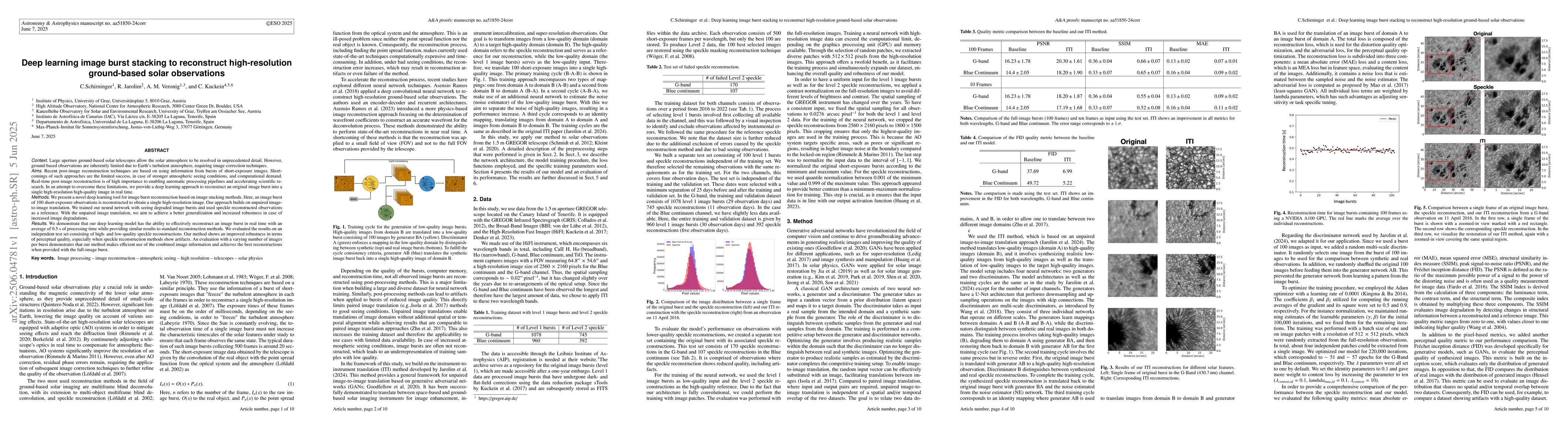 Thumbnail for Deep learning image burst stacking to reconstruct high-resolution
  ground-based solar observations
