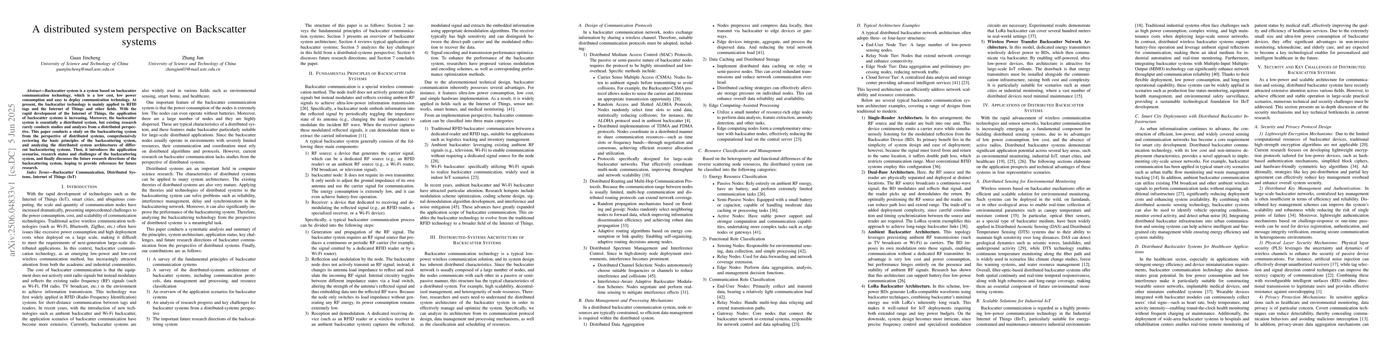 Thumbnail for Distributed system perspective on Backscatter systems