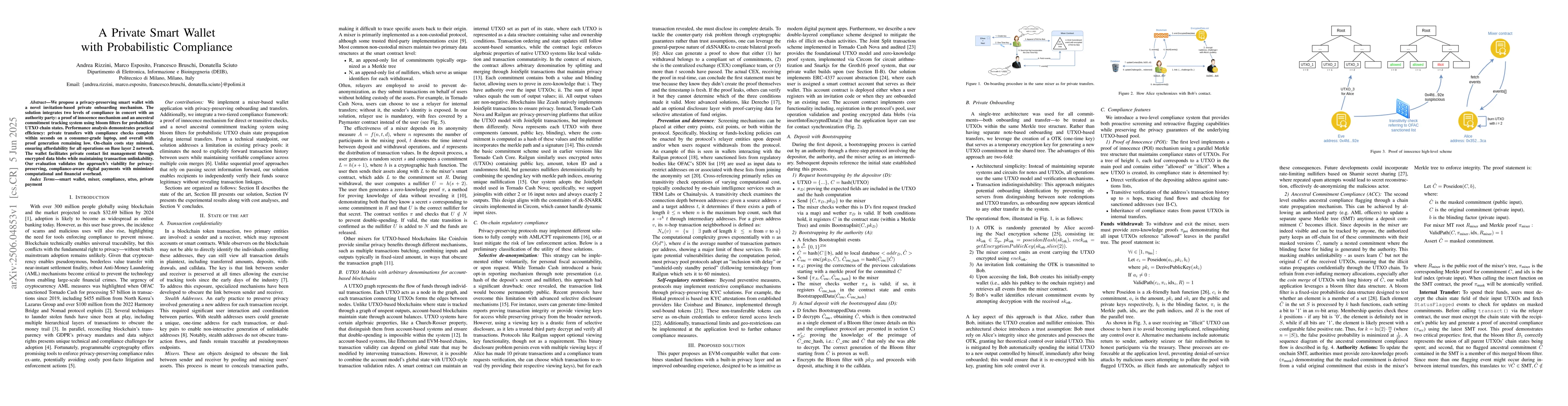 Thumbnail for A Private Smart Wallet with Probabilistic Compliance