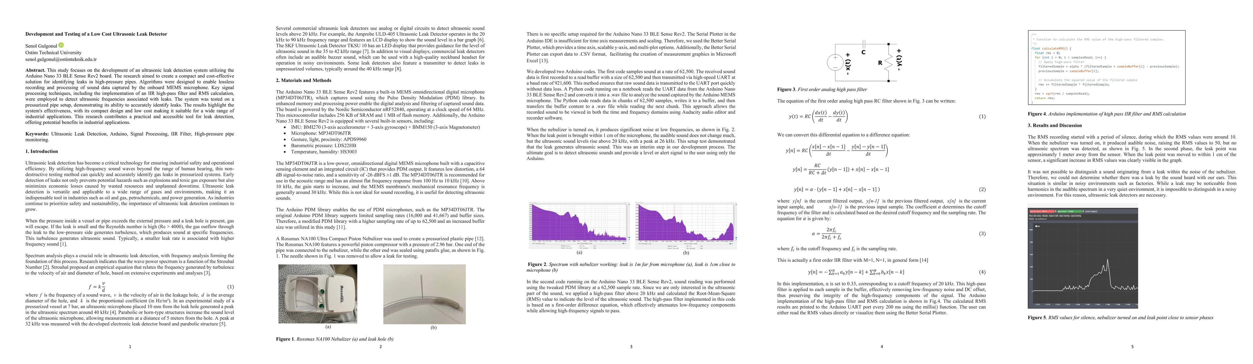 Thumbnail for Development and Testing of a Low Cost Ultrasonic Leak Detector