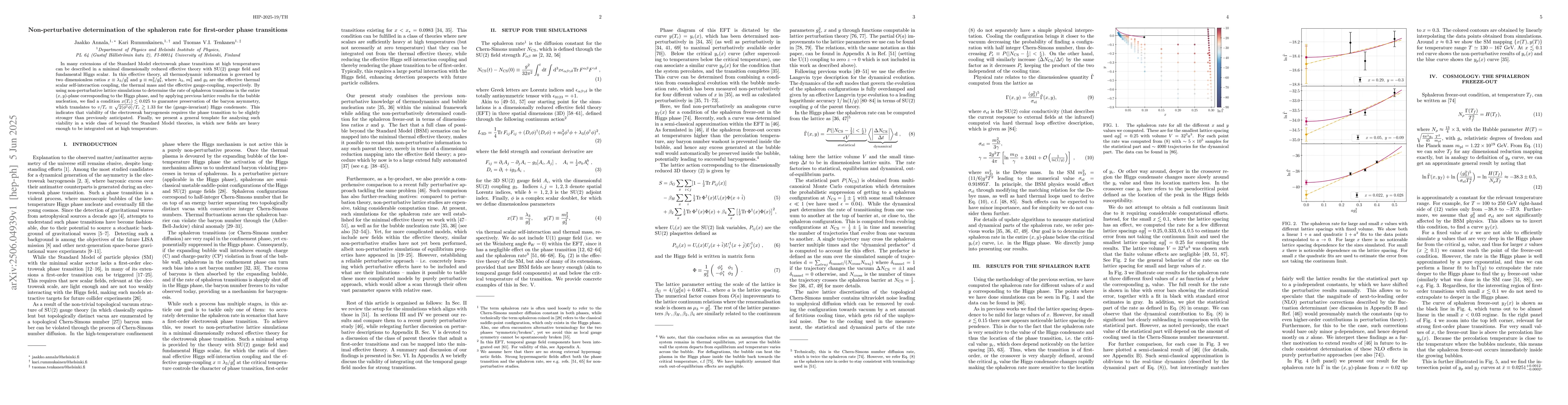 Thumbnail for Non-perturbative determination of the sphaleron rate for first-order
  phase transitions