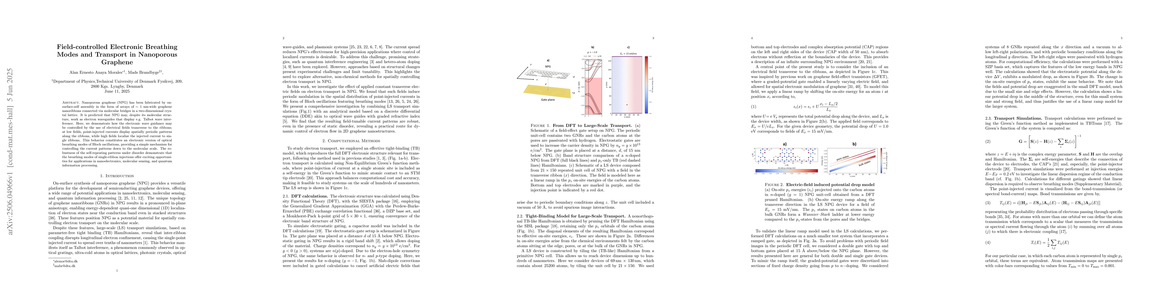 Thumbnail for Field-controlled Electronic Breathing Modes and Transport in Nanoporous
  Graphene