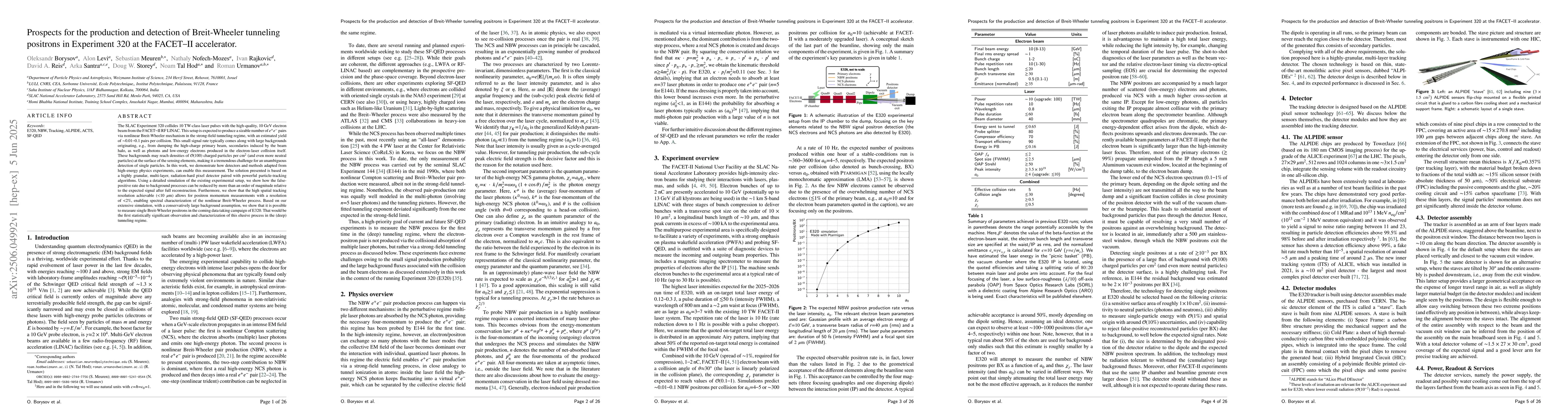 Thumbnail for Prospects for the production and detection of Breit-Wheeler tunneling
  positrons in Experiment 320 at the FACET-II accelerator
