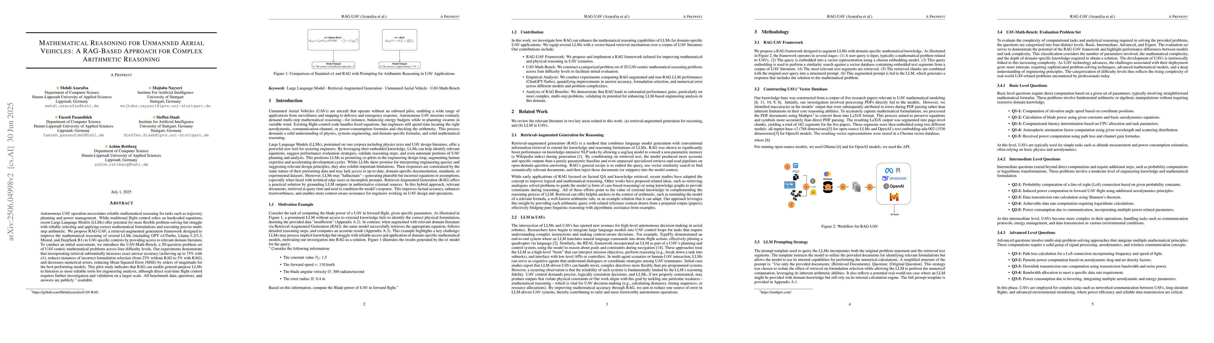 Thumbnail for Mathematical Reasoning for Unmanned Aerial Vehicles: A RAG-Based
  Approach for Complex Arithmetic Reasoning