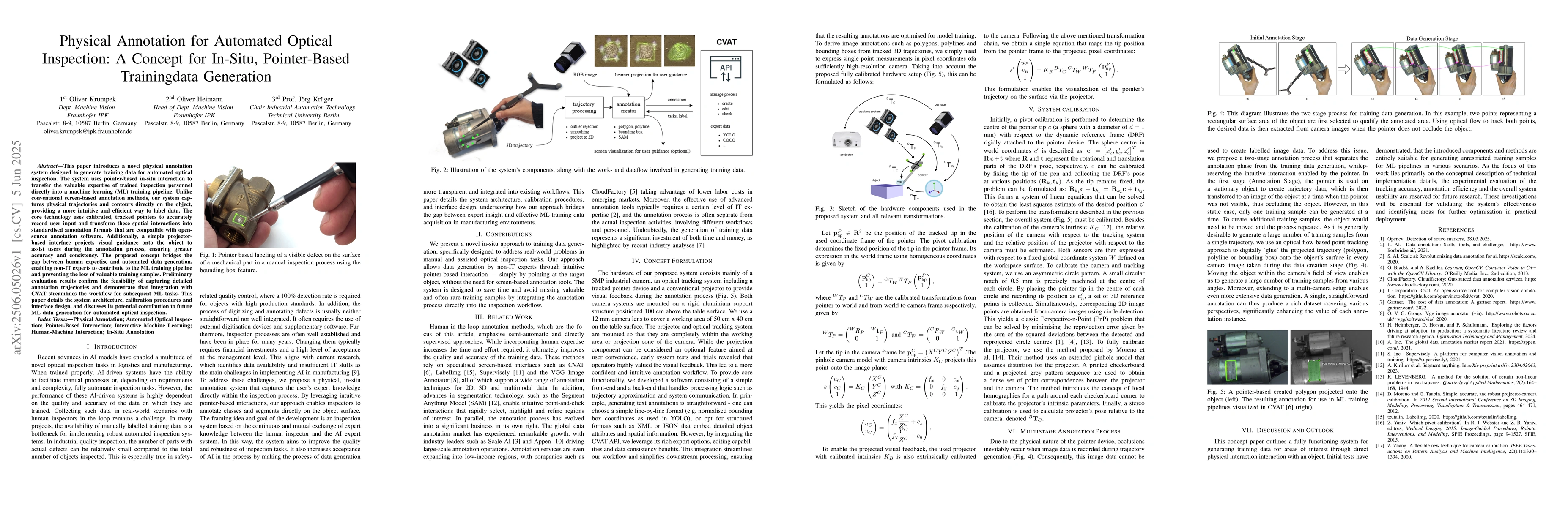 Thumbnail for Physical Annotation for Automated Optical Inspection: A Concept for
  In-Situ, Pointer-Based Trainingdata Generation