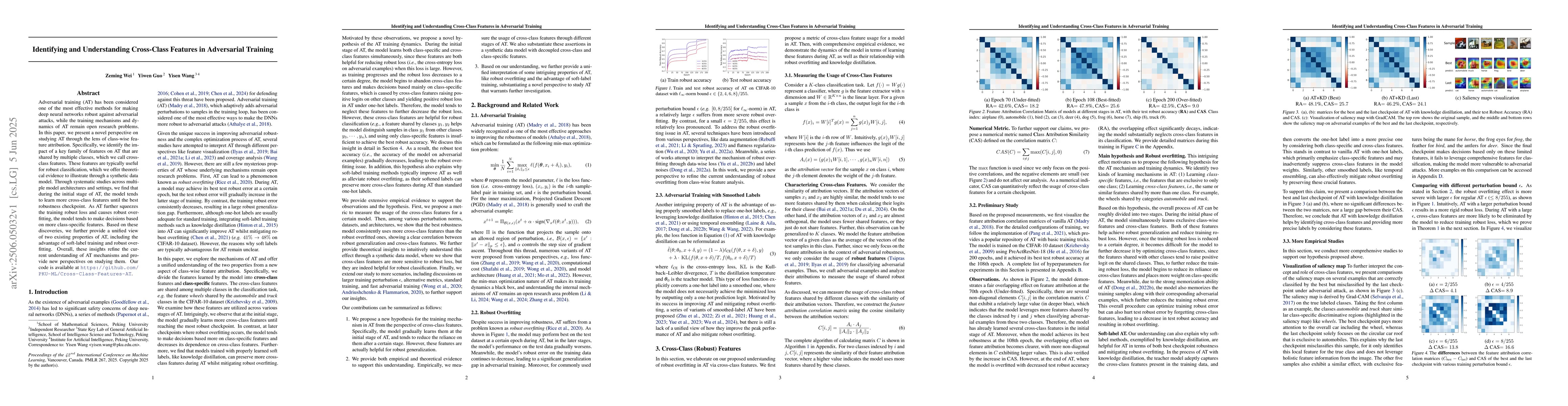 Thumbnail for Identifying and Understanding Cross-Class Features in Adversarial
  Training