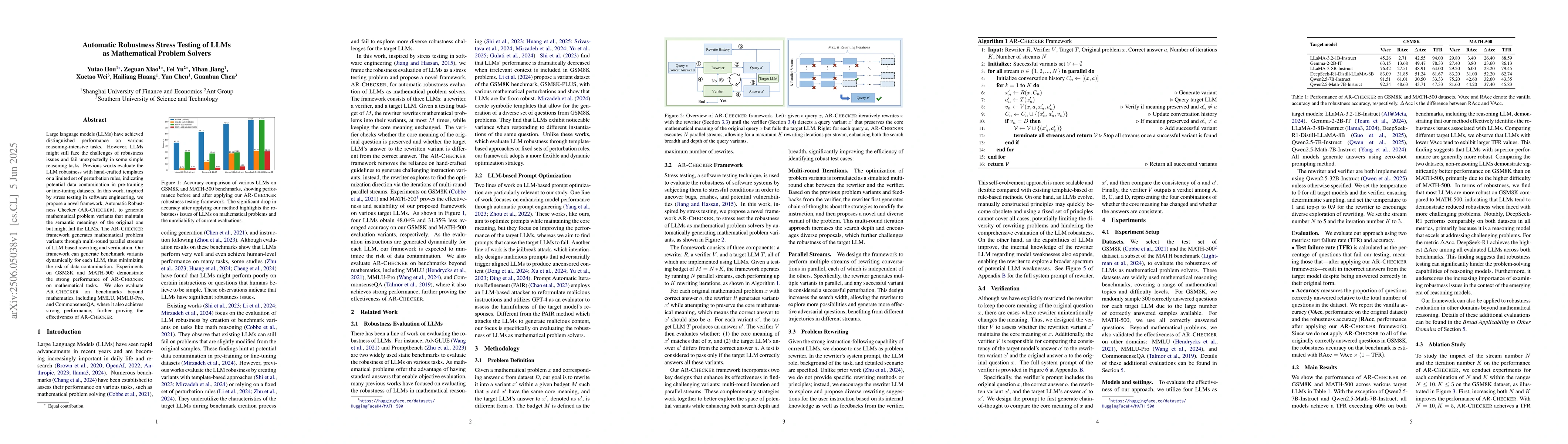 Thumbnail for Automatic Robustness Stress Testing of LLMs as Mathematical Problem
  Solvers