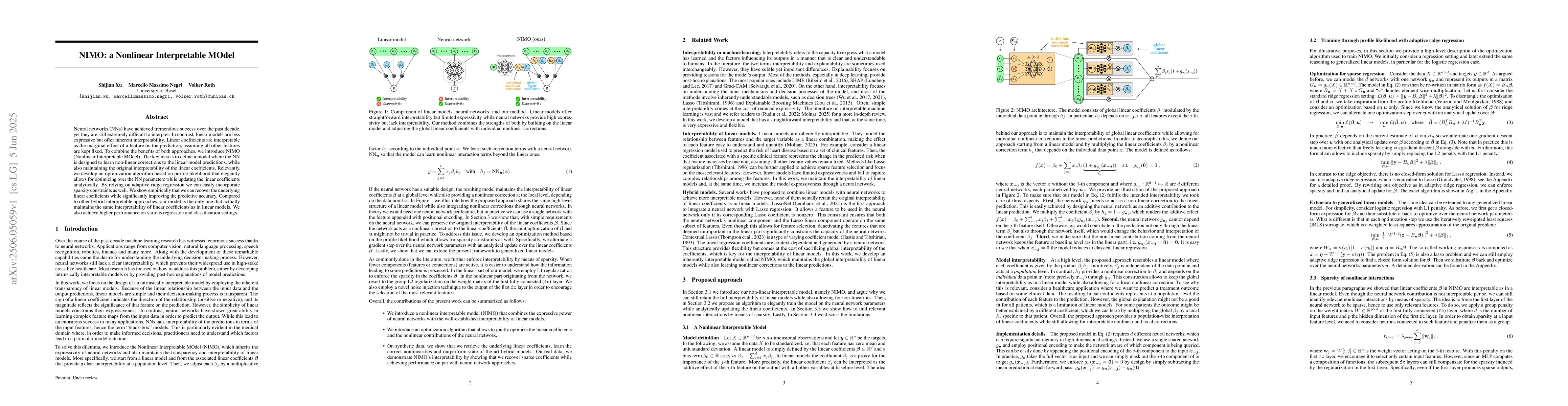 Thumbnail for NIMO: a Nonlinear Interpretable MOdel