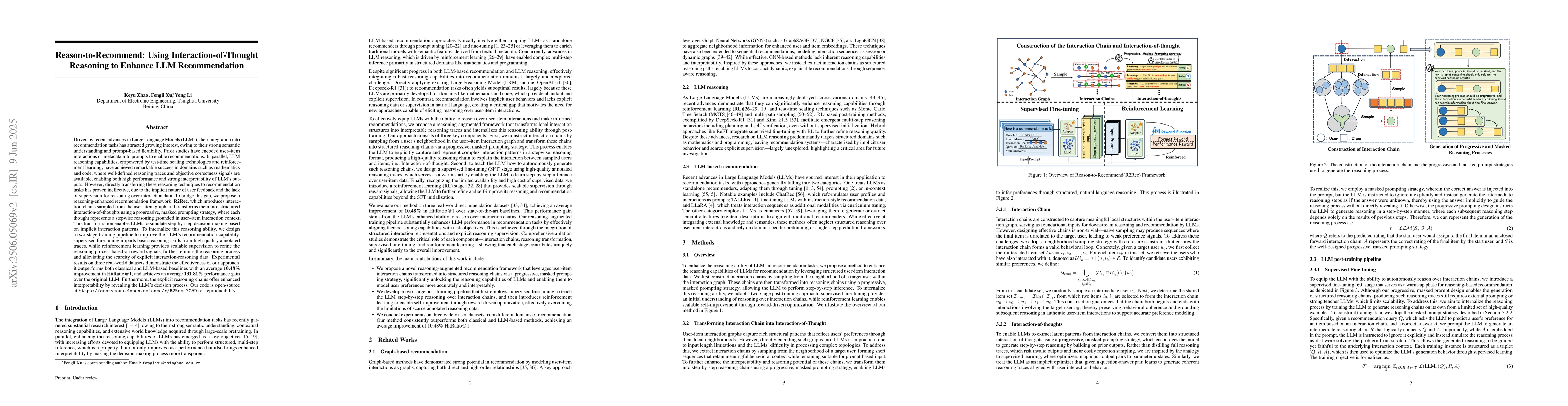 Thumbnail for Reason-to-Recommend: Using Interaction-of-Thought Reasoning to Enhance
  LLM Recommendation