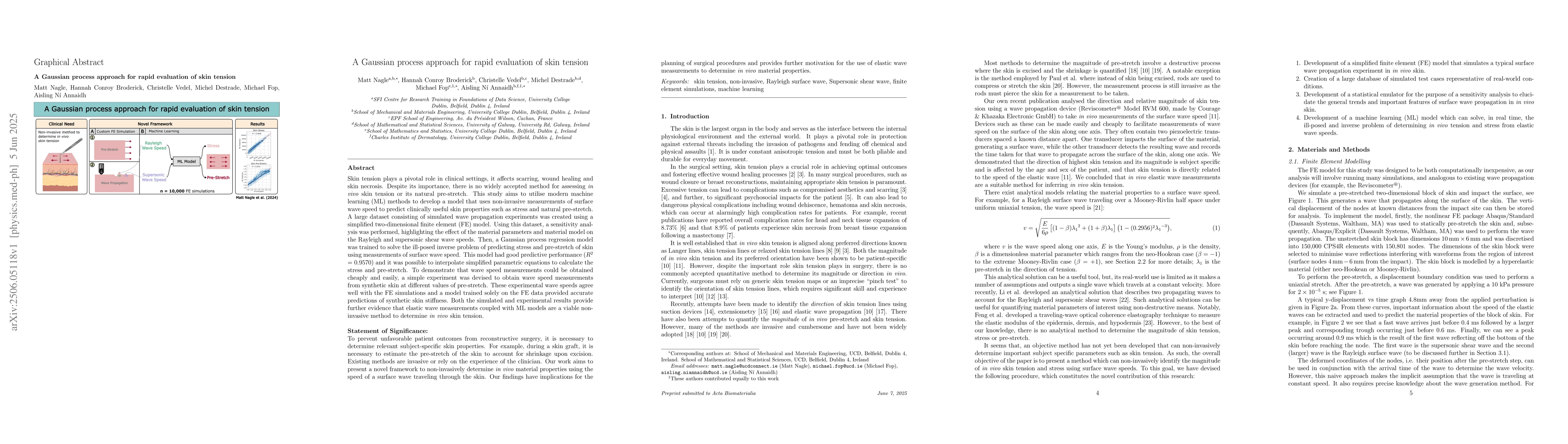 Thumbnail for A Gaussian process approach for rapid evaluation of skin tension