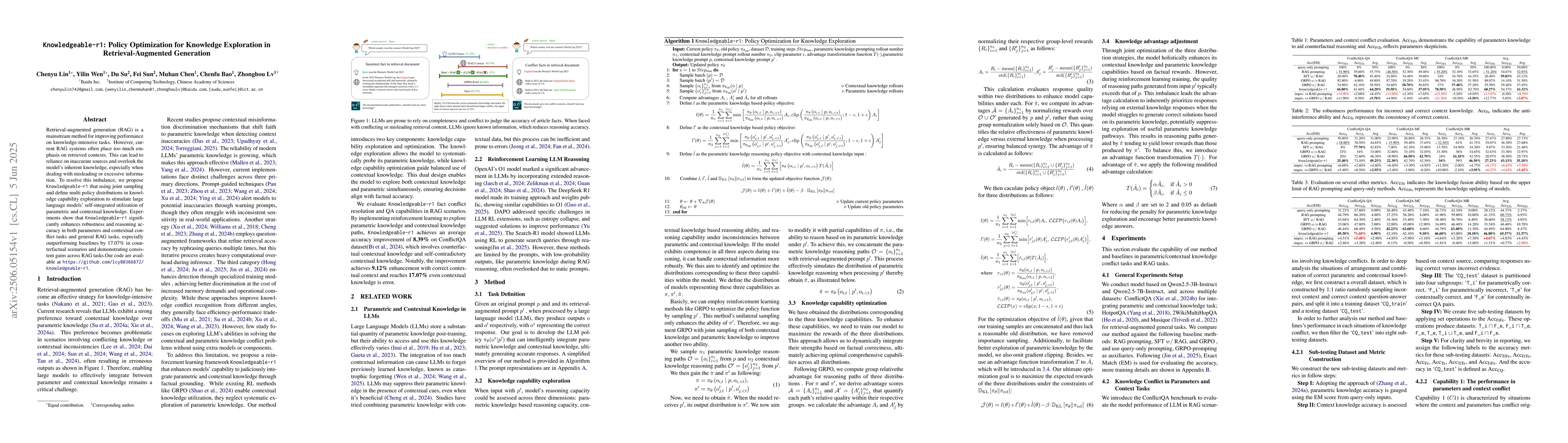 Thumbnail for Knowledgeable-r1: Policy Optimization for Knowledge Exploration in
  Retrieval-Augmented Generation