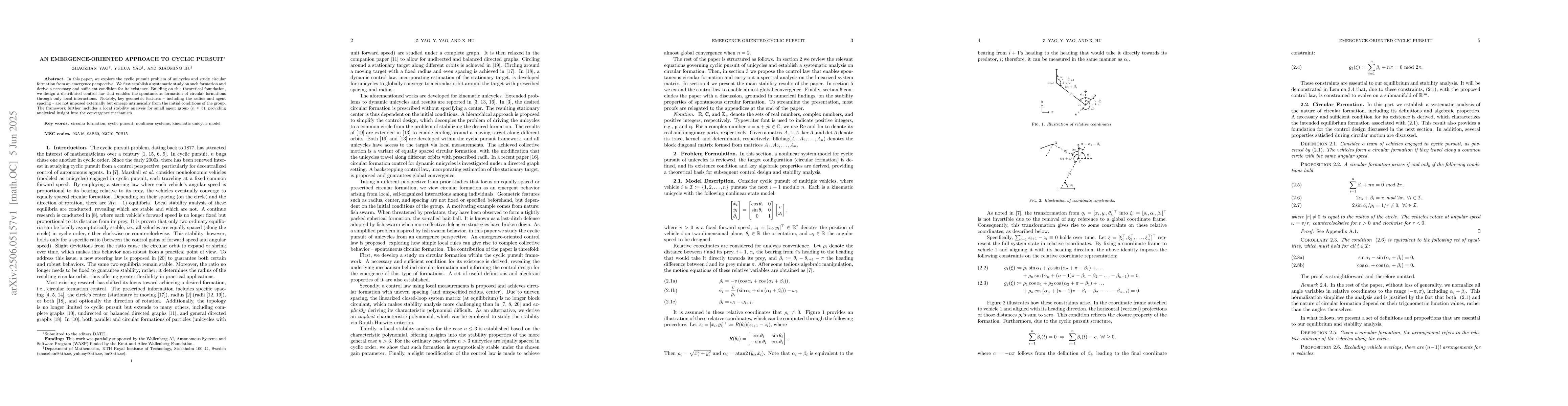 Thumbnail for An emergence-oriented approach to cyclic pursuit