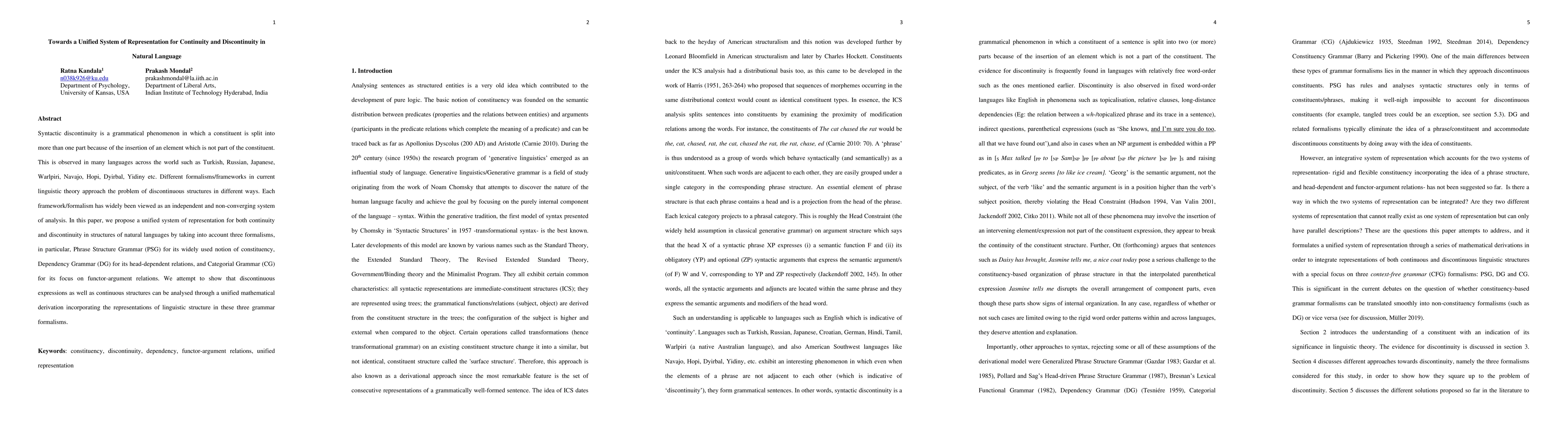 Thumbnail for Towards a Unified System of Representation for Continuity and
  Discontinuity in Natural Language