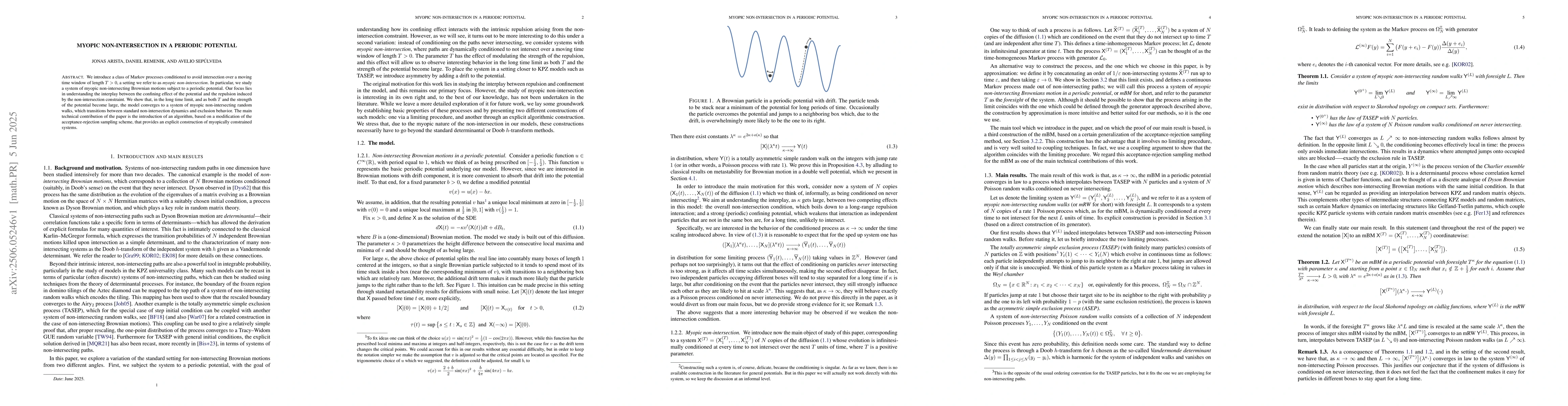 Thumbnail for Myopic non-intersection in a periodic potential
