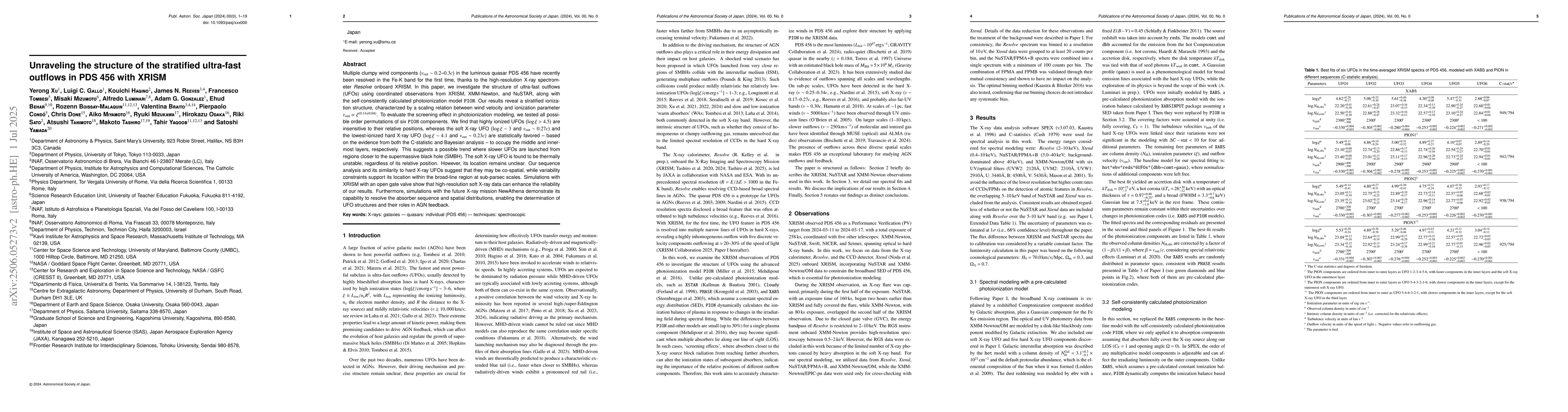 Thumbnail for Unraveling the structure of the stratified ultra-fast outflows in PDS
  456 with XRISM