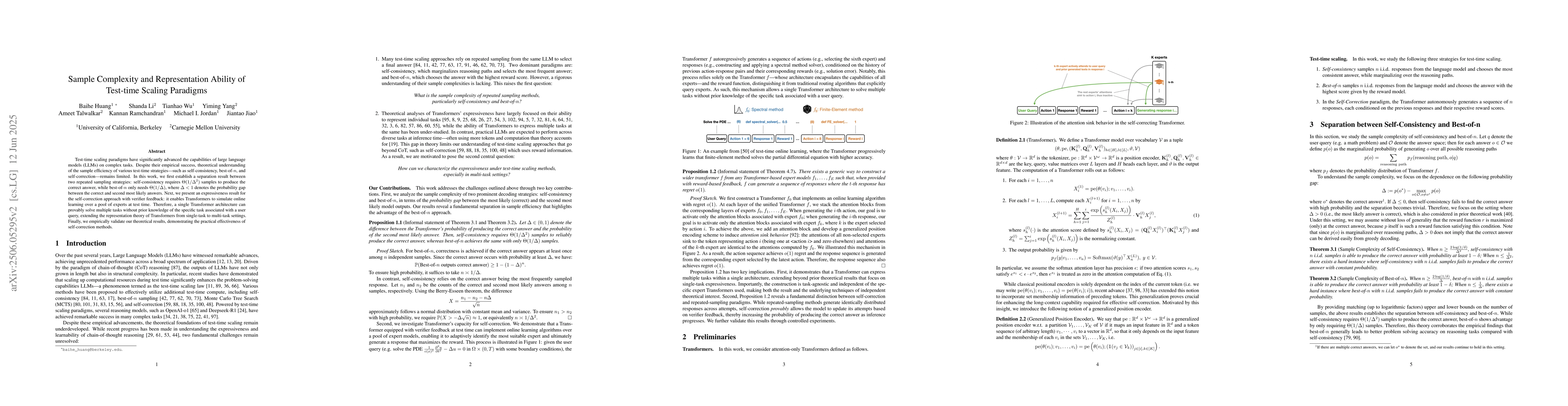 Thumbnail for Sample Complexity and Representation Ability of Test-time Scaling
  Paradigms
