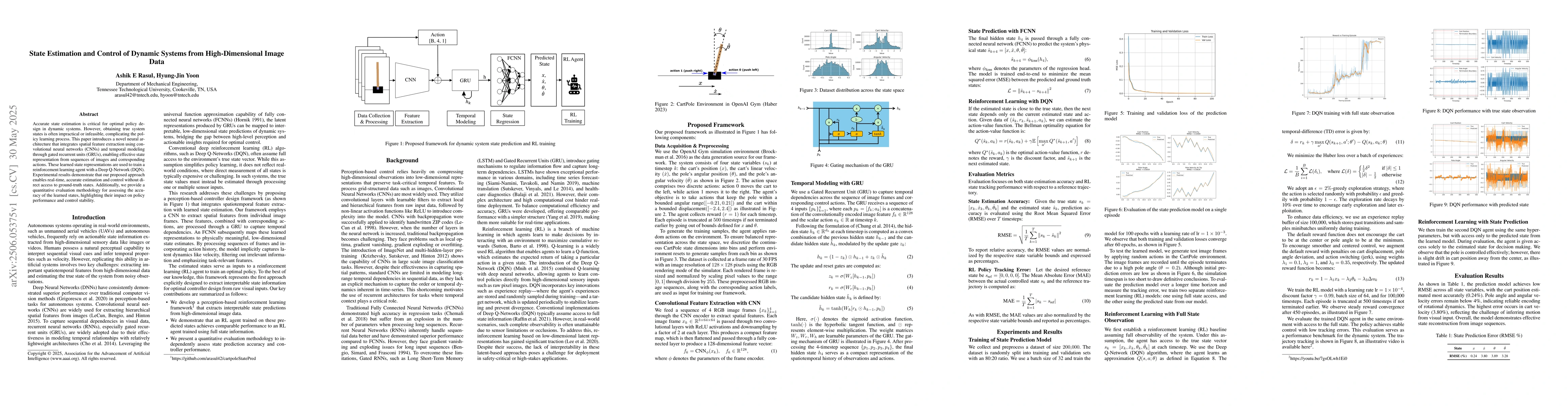 Thumbnail for State Estimation and Control of Dynamic Systems from High-Dimensional
  Image Data