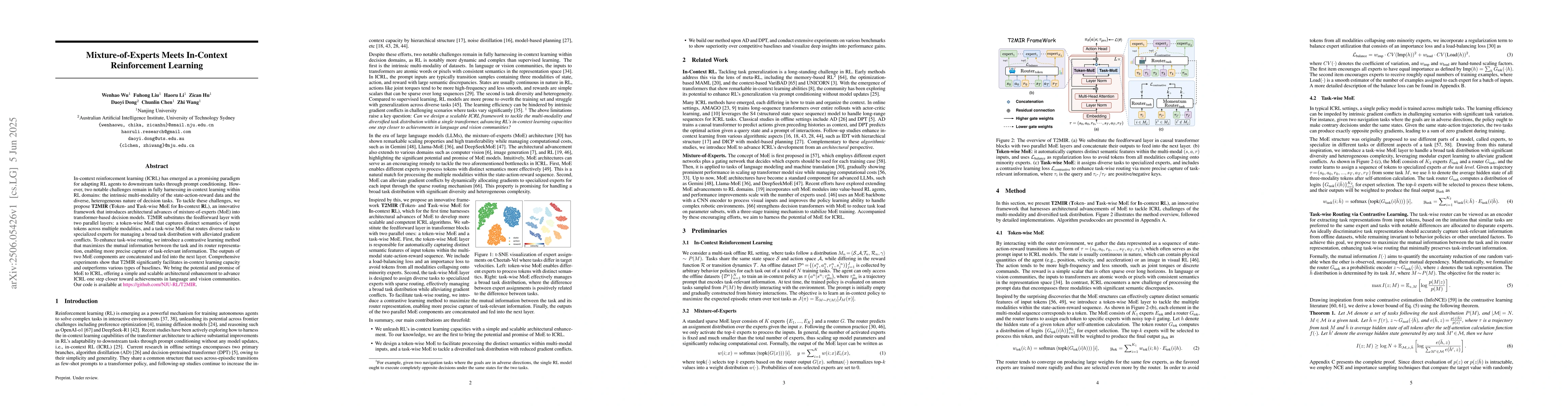 Thumbnail for Mixture-of-Experts Meets In-Context Reinforcement Learning