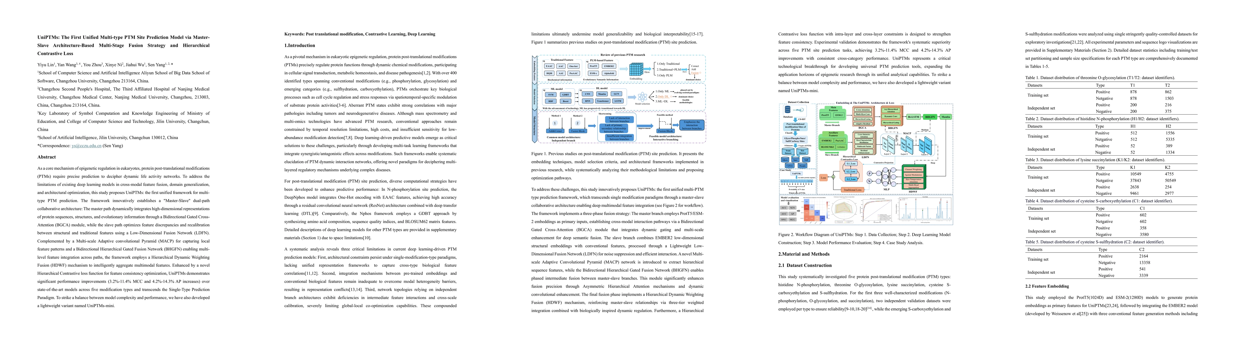 Thumbnail for UniPTMs: The First Unified Multi-type PTM Site Prediction Model via
  Master-Slave Architecture-Based Multi-Stage Fusion Strategy and Hierarchical
  Contrastive Loss