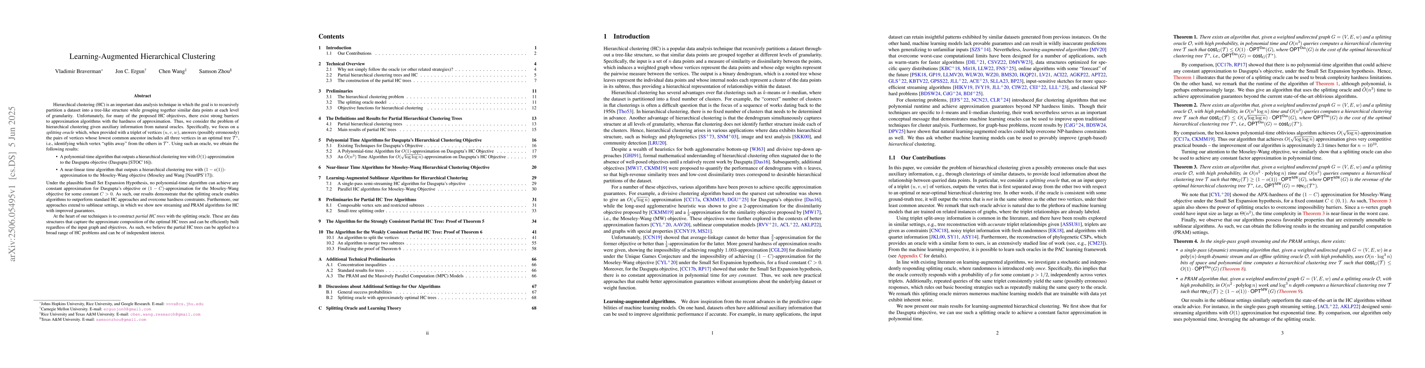 Thumbnail for Learning-Augmented Hierarchical Clustering