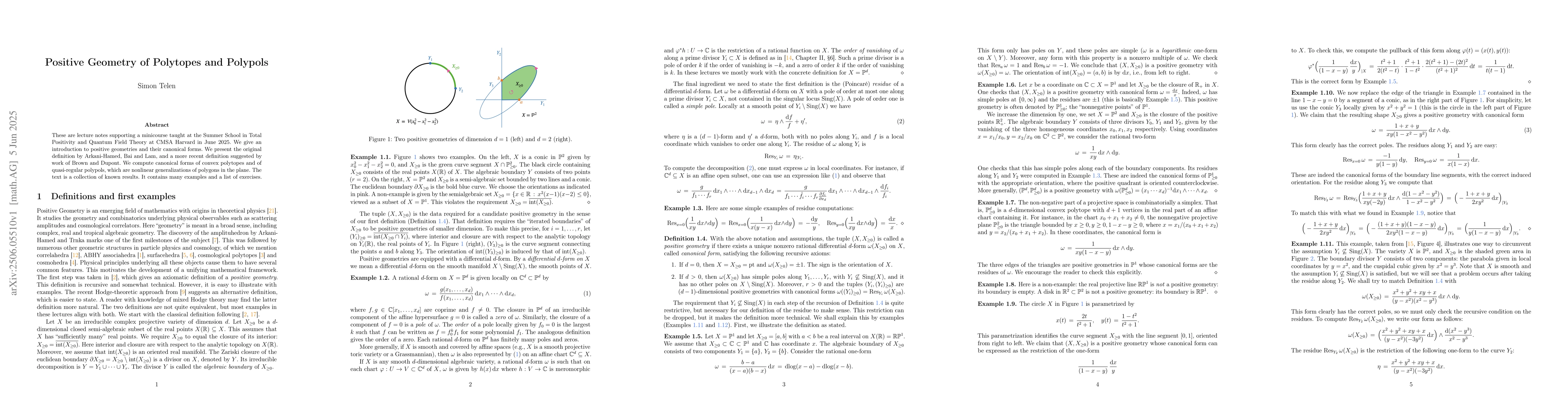 Thumbnail for Positive Geometry of Polytopes and Polypols