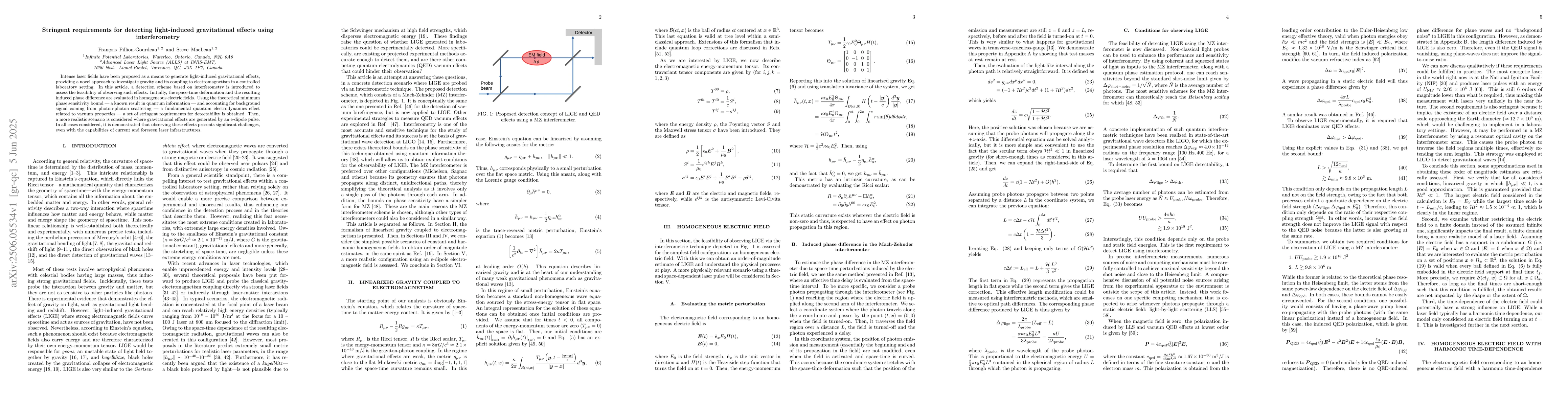 Thumbnail for Stringent requirements for detecting light-induced gravitational effects
  using interferometry