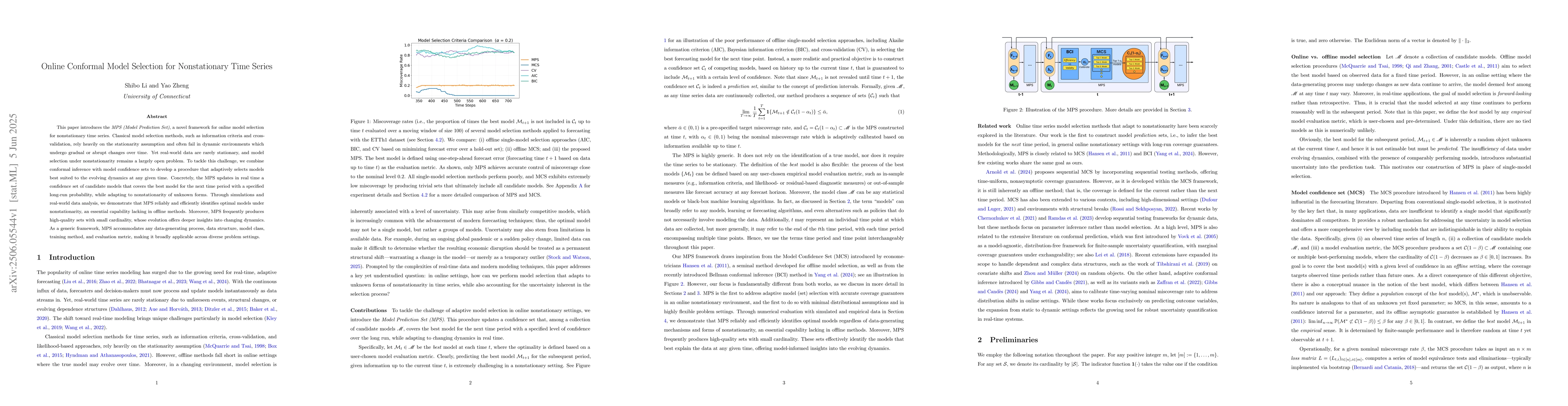 Thumbnail for Online Conformal Model Selection for Nonstationary Time Series