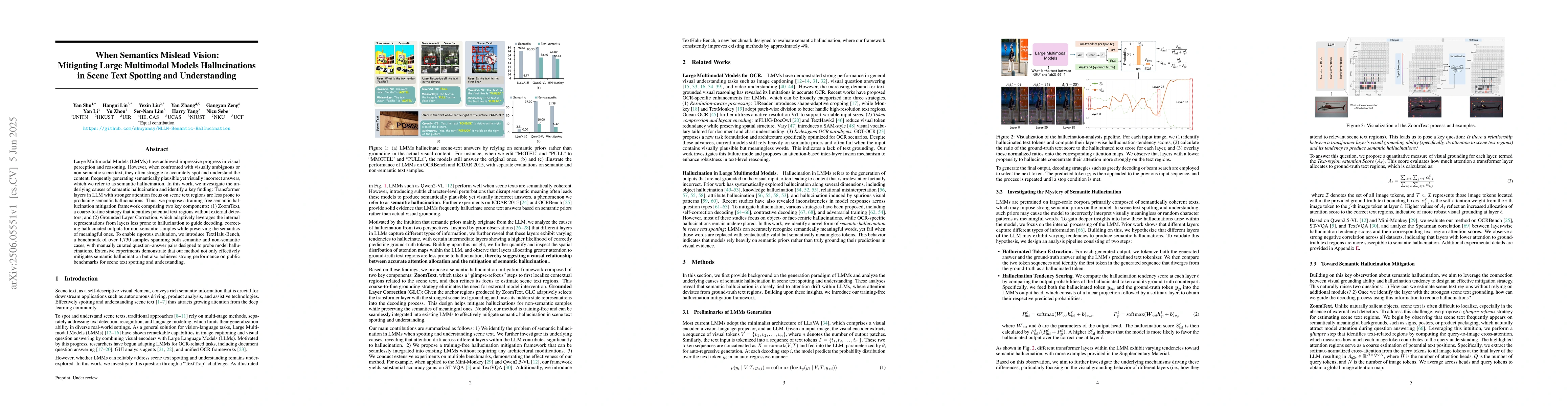 Thumbnail for When Semantics Mislead Vision: Mitigating Large Multimodal Models
  Hallucinations in Scene Text Spotting and Understanding