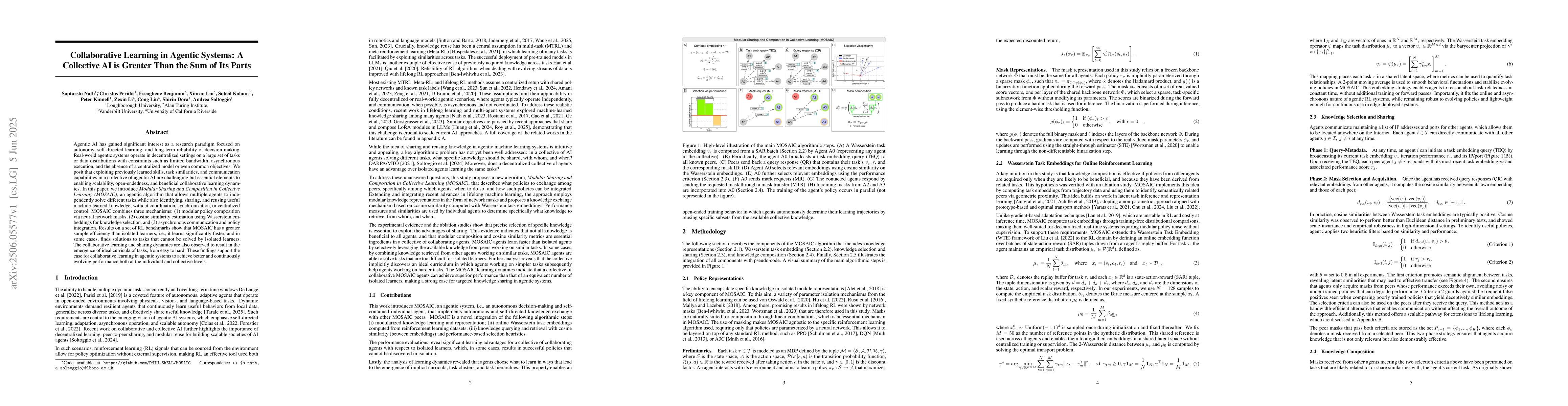 Thumbnail for Collaborative Learning in Agentic Systems: A Collective AI is Greater
  Than the Sum of Its Parts