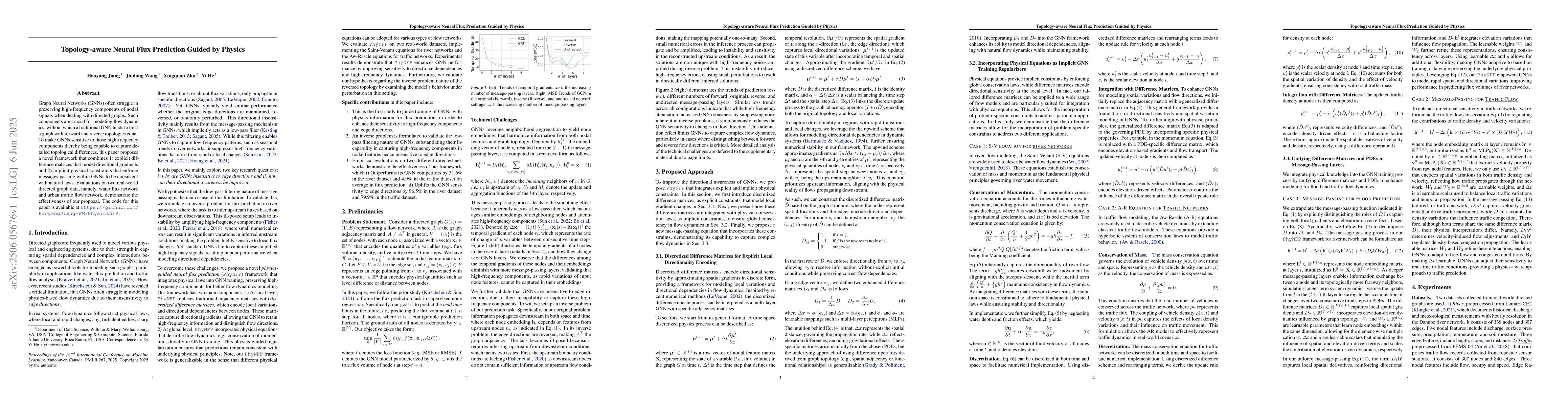 Thumbnail for Topology-aware Neural Flux Prediction Guided by Physics