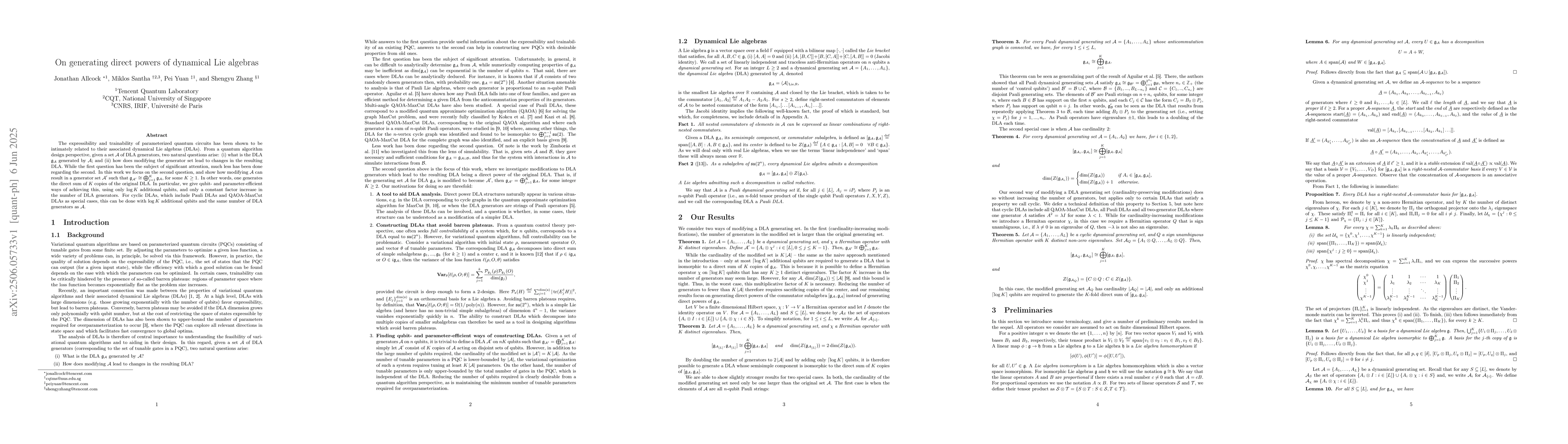 Thumbnail for On generating direct powers of dynamical Lie algebras