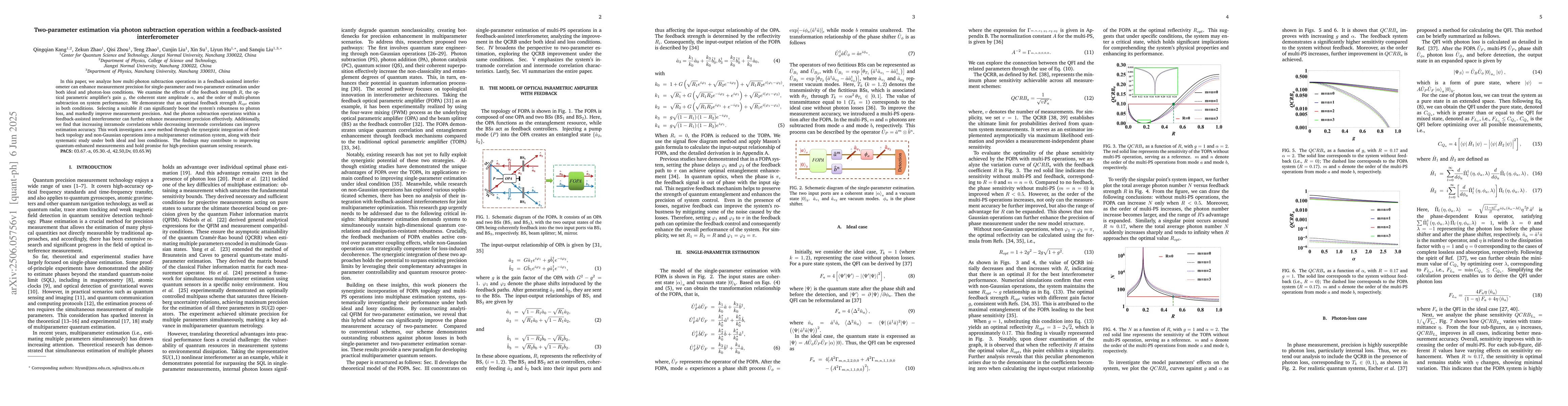 Thumbnail for Two-parameter estimation via photon subtraction operation within a
  feedback-assisted interferometer